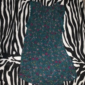 Floral mock neck top